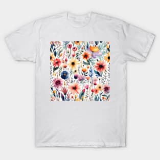 Colorful flowers pattern T-Shirt